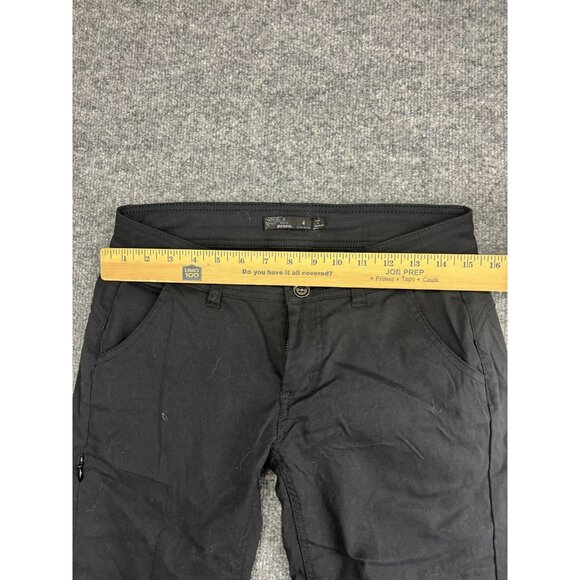 PrAna Pants Womens 4 Short Black Nylon Stretch Hiking Outdoor Travel Cargo - Picture 3 of 9